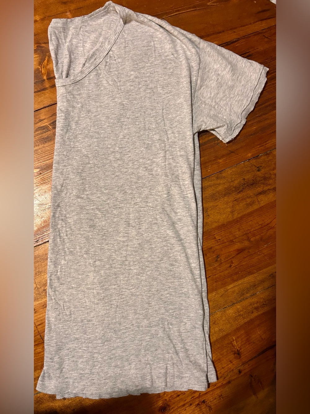 aerie Real Soft Light Gray Short Sleeve Oversized Tee - Picture 2 of 4